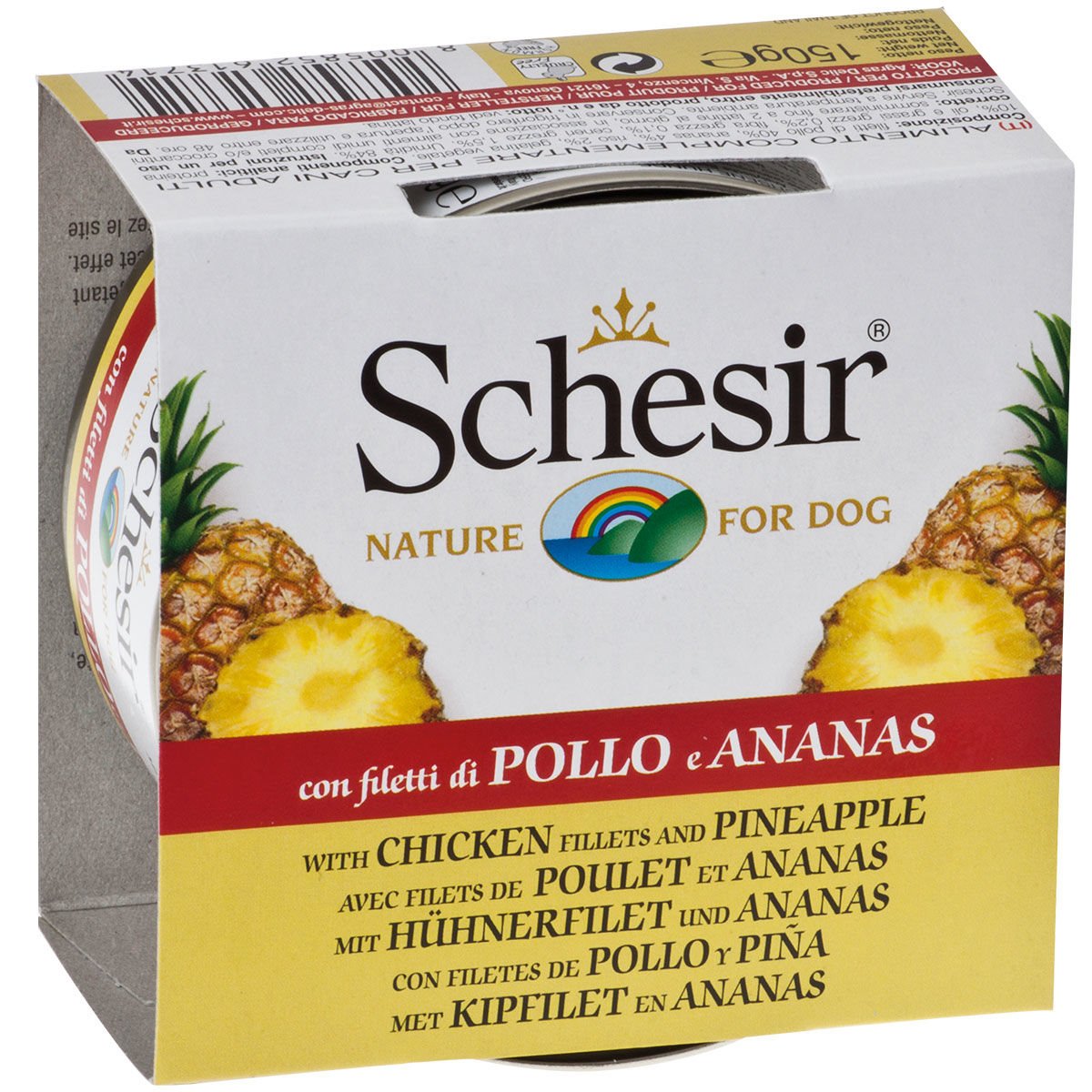 Schesir Nature Tavuk Ve Ananaslı Konserve Köpek Maması 150 gr