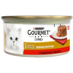 Gourmet Gold Savoury Cake Sığır Etli Domatesli Kedi Yaş Mama 85 gr