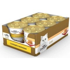 Gourmet Gold Savoury Cake Tavuklu Havuçlu Kedi Yaş Mama 85 gr x 12 adet