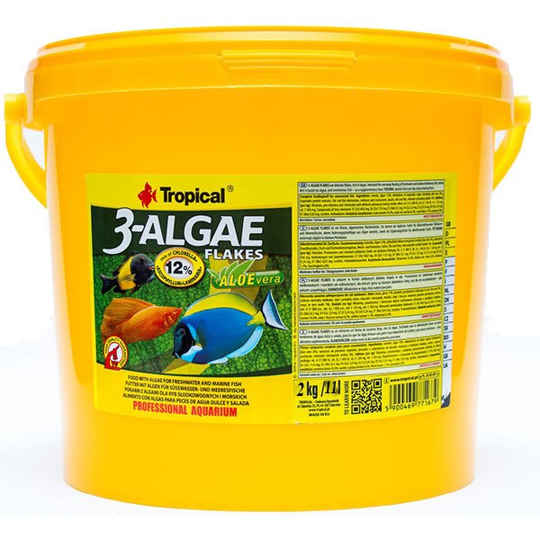 Tropical 3-Algae Flake Pul Balık Yemi 11 L 2 Kg