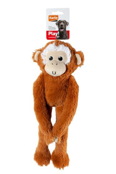 Karlie Kahverengi Maymun Peluş Köpek Oyuncağı 38 Cm