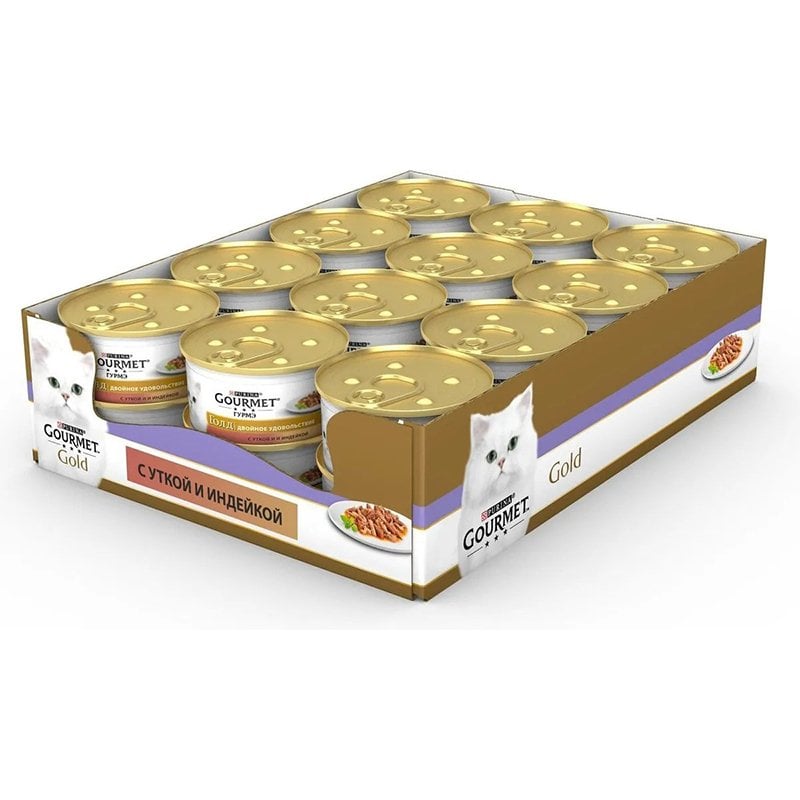 Purina Gourmet Gold Hindili Ördekli Kedi Yaş Mama 85 gr x 24 Adet