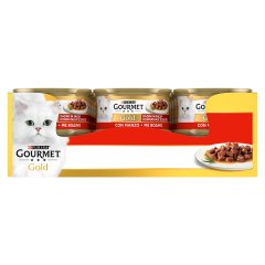 Purina Gourmet Gold Soslu Parça Sığır Etli Konserve Kedi Maması 85 gr x 24 Adet