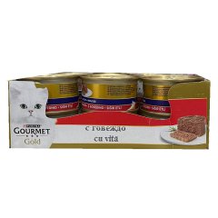 Purina Gourmet Gold Kıyılmış Sığır Etli Konserve Kedi Maması 85 g x 24 Adet