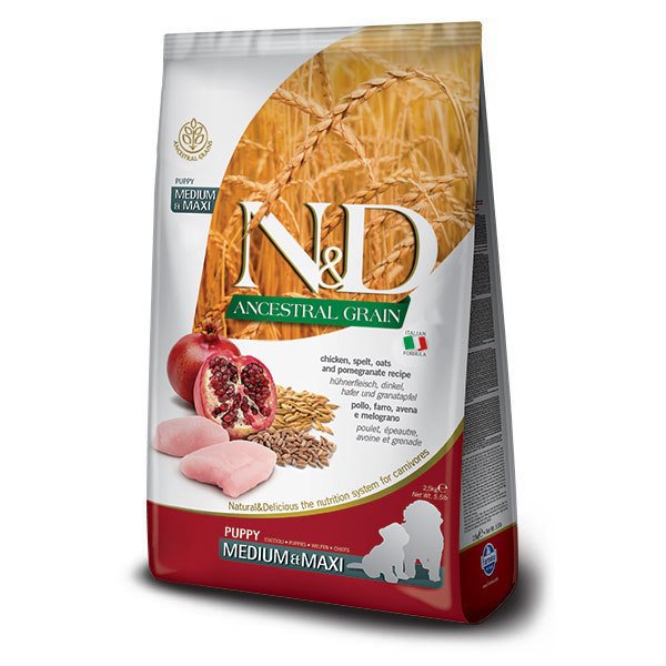 N-D Düşük Tahıl Tavuk Narlı Puppy Medium Maxi 2,5 Kg