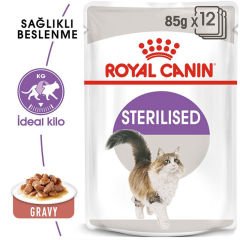 Royal Canin Sterilised Gravy 85 gr x 12 Adet Gravy Soslu Yaş Kedi Maması
