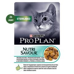 Proplan Sterilised Pouch Balıklı Kısırlaştırılmış Yaş Kedi Maması 85 gr x 26 Adet