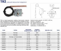 IMIT TR2/540359  (0-90°C) 150 Cm Spiralli Termostat-Çift Kontaklı İtalyan