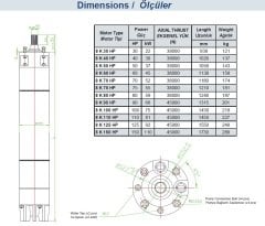 İmpo - 8''  Dalgıç Motoru - 50 HP (37 Kw) - Yıldız Üçgen