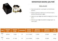 Mirox (1-6) Mon. Basınç Şalteri 1¼'' Rekorlu