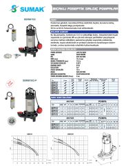 Sumak SBRT 19/2-P 380V Özel Parçalayıcılı Dalgıç 1,8 HP / 2''