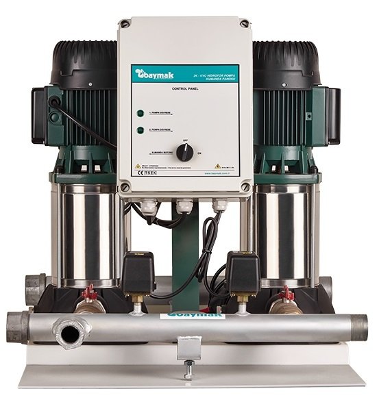 Baymak 2KVC 55/80 T Çift Pompalı Hidrofor - 12 Kat 36 Daire - 380V