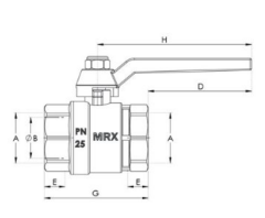 Mirox Küresel Vana Pirinç - 1½'' -DN40
