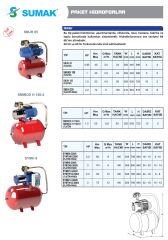 Sumak SYMTH12 220/4 Tri - 2.2 HP - 4-8 kat/25-40 daire - 100 Lt. Yatık Tanklı