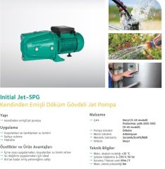 Wilo Jet SPG 3-45 Döküm Pompa - 1 Hp