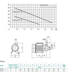 Wilo PV 50 Periferik Pompa - 0,8 HP