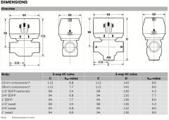 Honeywell VCZMP6000/E   3 Yollu Vana Gövdesi 1'' İç Dişli