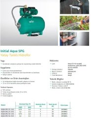 Wilo Aqua SPG 25-3.45 Hidrofor 25 Litre Tanklı / 4 Kat - 9  Daire- 1 Hp