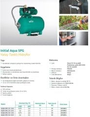 Wilo Aqua SPG 50-3.45 Hidrofor 50 Litre Tanklı / 4 Kat - 9  Daire- 1 Hp