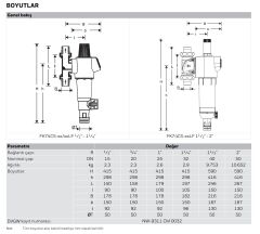 Honeywell FK74CS - 3/4AA Basınç Düşürücülü Ters Yıkamalı Filtre 3/4''