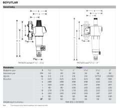 Honeywell FK74CS - 3/4AA Basınç Düşürücülü Ters Yıkamalı Filtre 3/4''