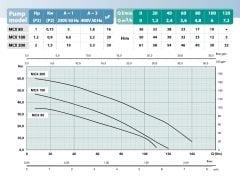 Osip MCX 100 - 1,2 HP - Yatay Çok Kademeli Pompa - Paslanmaz çelik gövde ve çarklar