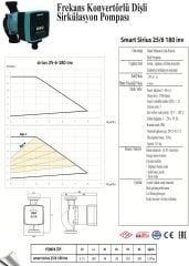 Smart Sirius 25/6-180 Sir. Pompası 80 Watt - 1''