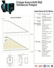 Smart Sirius 25/10-180 Sir. Pompası 120 Watt - 1''