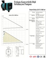 Smart Sirius 25/12-180 Sir. Pompası 140 Watt - 1''