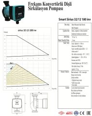 Smart Sirius 32/12-180 Sir. Pompası 180 Watt - 1¼''