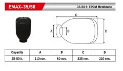 Euromax Membran 35/50 Litre - EPDM D80