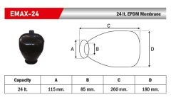 Euromax Membran 24 Litre - EPDM D80