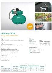 Wilo Aqua MSH 50-305 M/Hidrofor 50 Litre Tanklı / 8 Kat - 13  Daire- 1.5 Hp