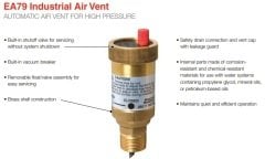 Honeywell EA79A1004  Endüstriyel Tip Vakum Kırıcılı Otomatik Purjör 1/2'' - 3/4'' - Alman Malı