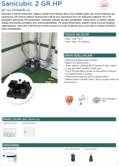 SFA Sanicubic 2 GR HP İki Pompalı Bıçaklı Fos. Tah. İst. 39 Litre