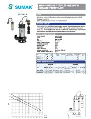 Sumak SDF14/2-A Asansör Flatörlü Foseptik Dalgıç 1,5 HP