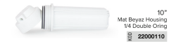 Esli 10” Mat Beyaz Housing 1/4'' Çift Contalı-22000110