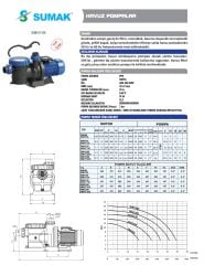 Sumak SMH 300 T- 3 HP Filtreli Havuz Pompası - 380V - 2''