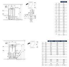 Buderus 120 Lt  Boyler - SB 120W  Üstten Bağlantılı