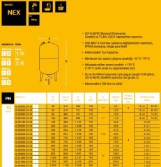 Nema Nex 1500 - Dik Tank 10 Bar - 1500 Litre