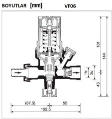 Honeywell VF06-1/2 Oto. Kazan Doldurma Vanası ( 1,5-3 Bar)
