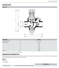 Honeywell VF04-1/2E Oto. Kazan Doldurma (1,5 -6 Bar) (3/4'' Bağlantılı)