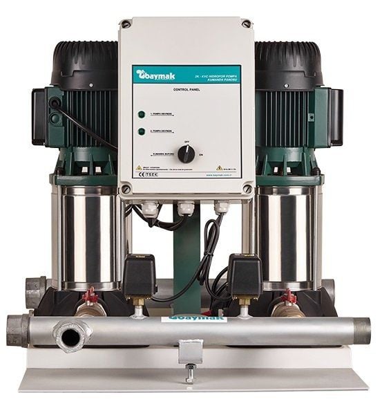 Baymak 2KVC 40/80 M  Çift Pompalı Hidrofor - 6 Kat 36 Daire - 220V