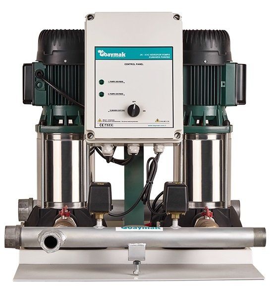 Baymak 2KVC 40/80 M  Çift Pompalı Hidrofor - 6 Kat 36 Daire - 220V