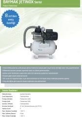 Baymak Jetinox 82 M Hidrofor - 50 Litre  - 3 kat / 4 daire