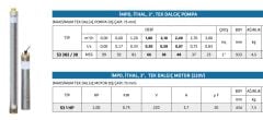 İmpo S3 302/30   3'' Tek Dalgıç Pompa (99 mss/ 1 HP) - Pirinç Kafa