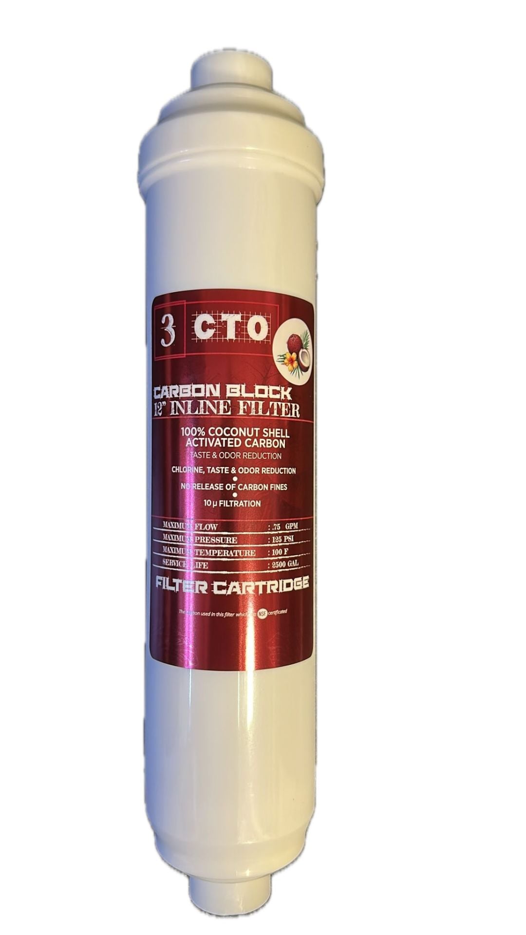 JF İnline Blok Karbon Coconut Bazlı NSF Onaylı HND 12'' - 82100007