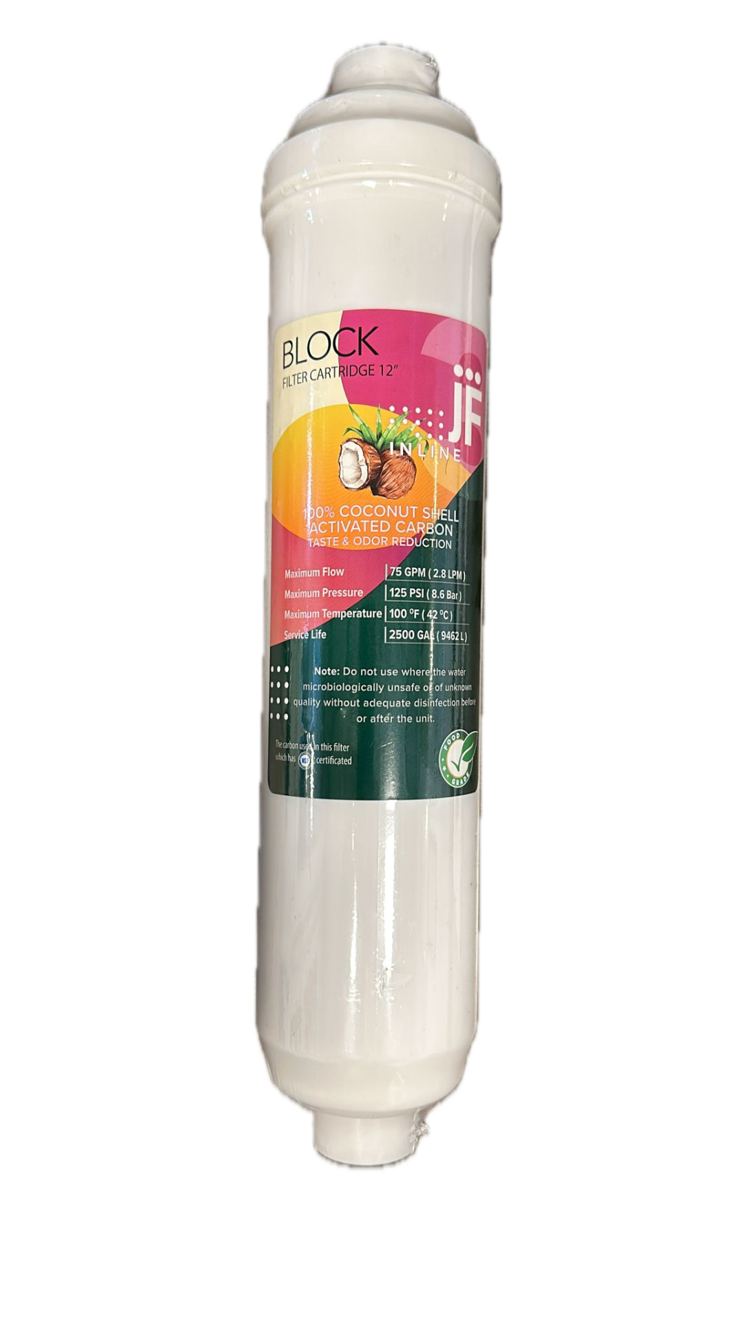 JF İnline Blok Karbon Coconut Bazlı NSF Onaylı HND 12'' - 82100007