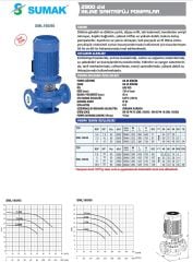 Sumak SML160/65 7,5 kw -Sir. Pom. 2900d/d DN65 - 40 mss