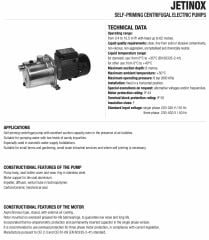 Dab Jetinox 102 M Paslanmaz Çelik Gövdeli Jet Pompa 1 HP